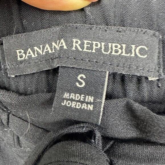 Banana Republic Pants Womens Small Black Drawstring Pockets High Rise Tapered - Picture 4 of 7